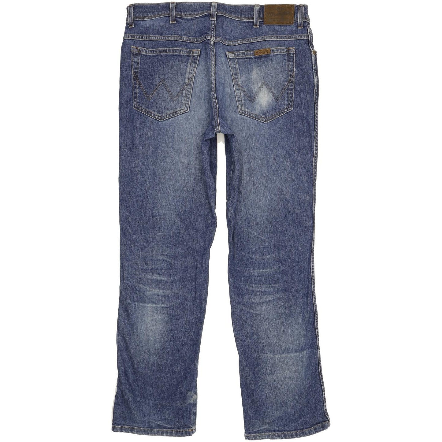 Wrangler Durable Quality Men Blue Straight Regular Stretch Jeans W36 L32