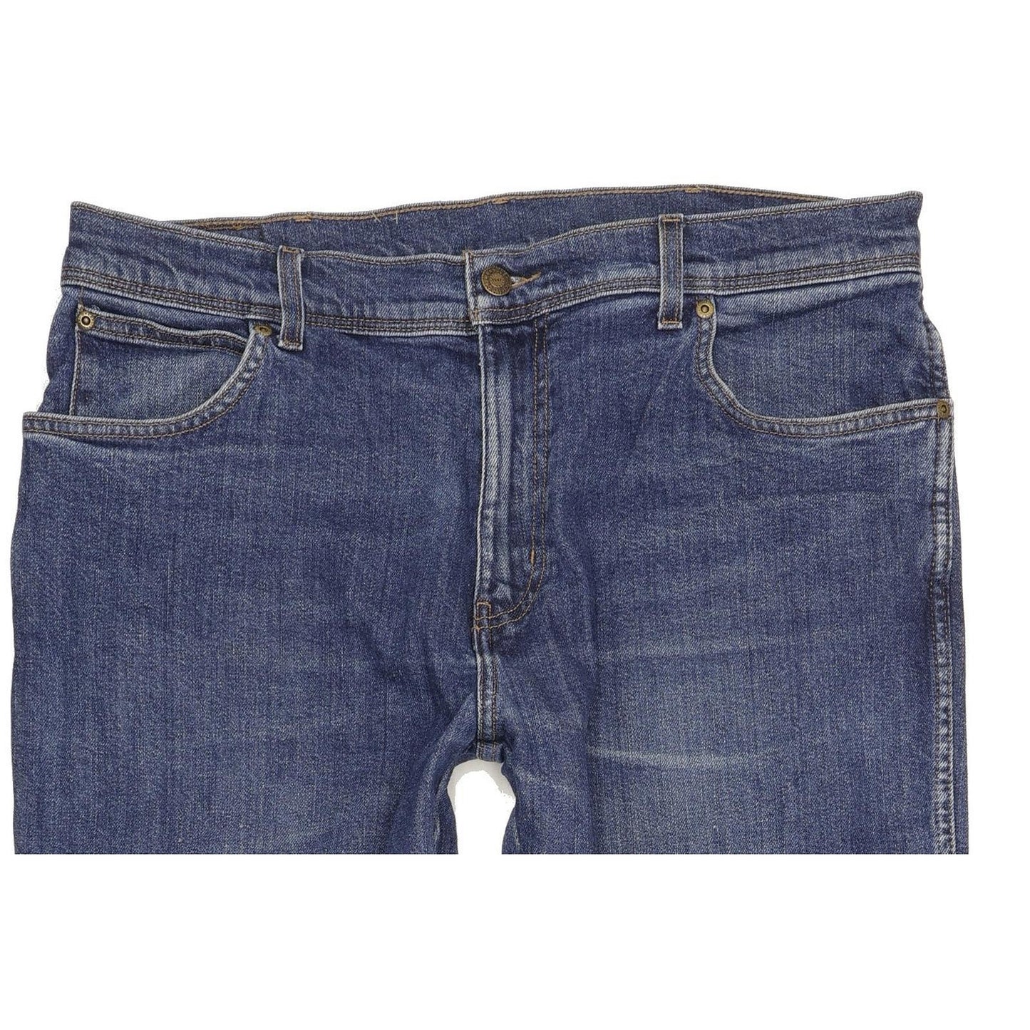 Wrangler Durable Quality Men Blue Straight Regular Stretch Jeans W36 L32