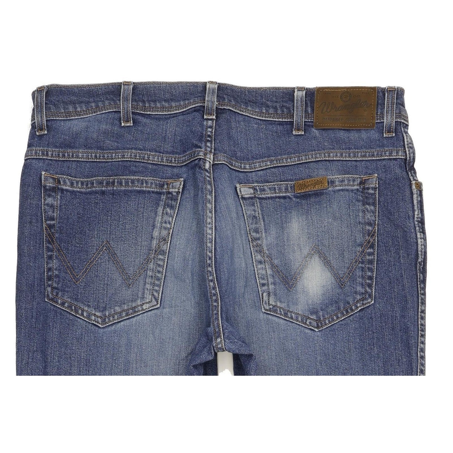 Wrangler Durable Quality Men Blue Straight Regular Stretch Jeans W36 L32