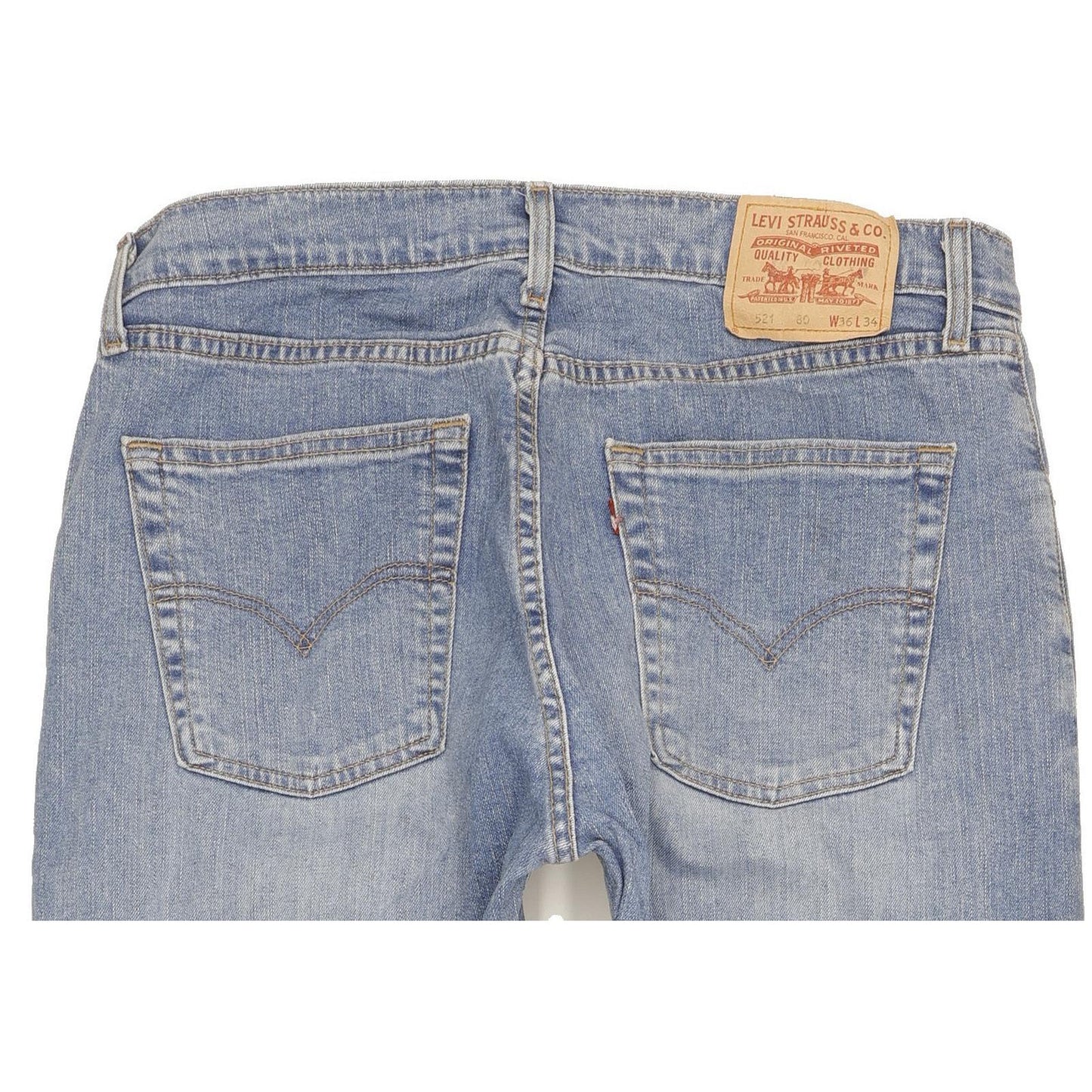 Levi's 521 Men Blue Straight Regular Stretch Jeans W36 L32