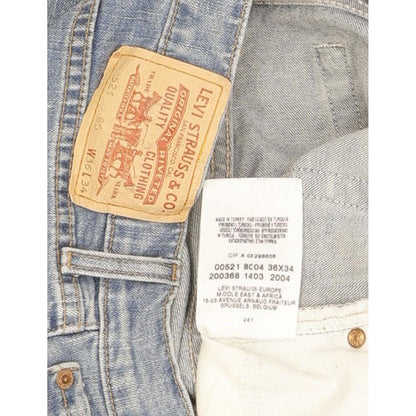 Levi's 521 Men Blue Straight Regular Stretch Jeans W36 L32