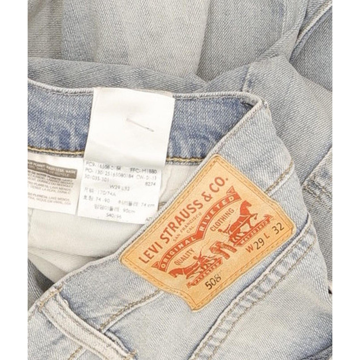 Levi's 508 Men Blue Straight Slim Stretch Jeans W29 L32