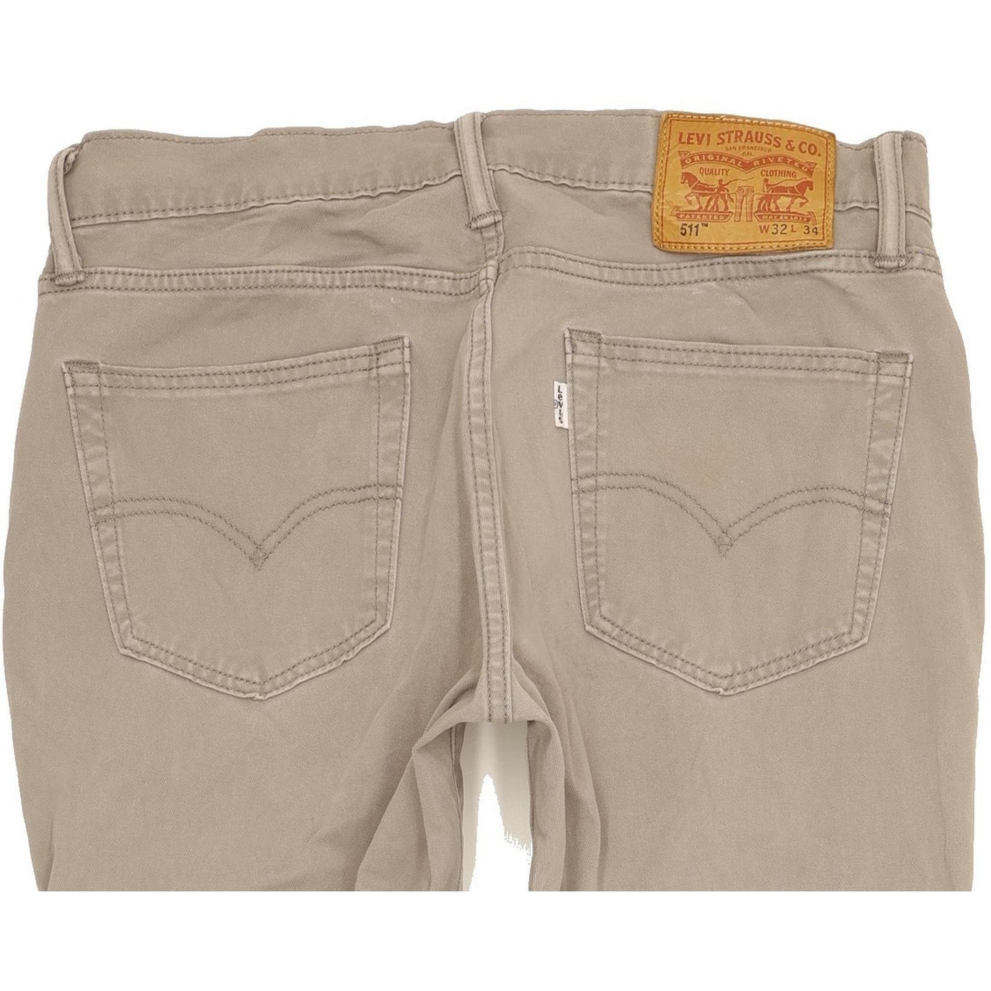 Levi's 511 Men Grey Straight Slim Stretch Jeans W32 L32