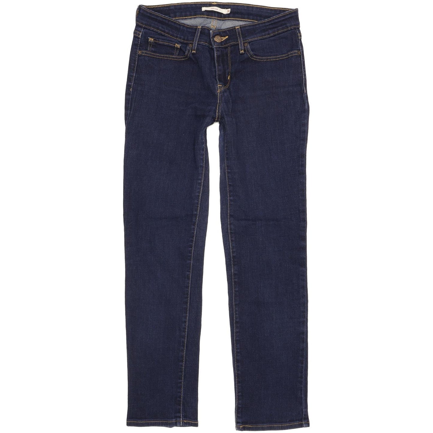 Levi's 712 Women Navy Straight Slim Stretch Jeans W28 L29