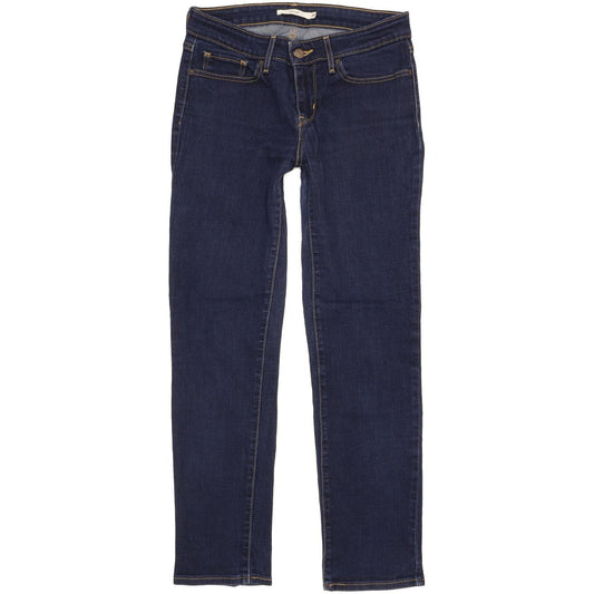Levi's 712 Women Navy Straight Slim Stretch Jeans W28 L29