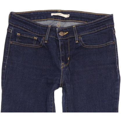 Levi's 712 Women Navy Straight Slim Stretch Jeans W28 L29