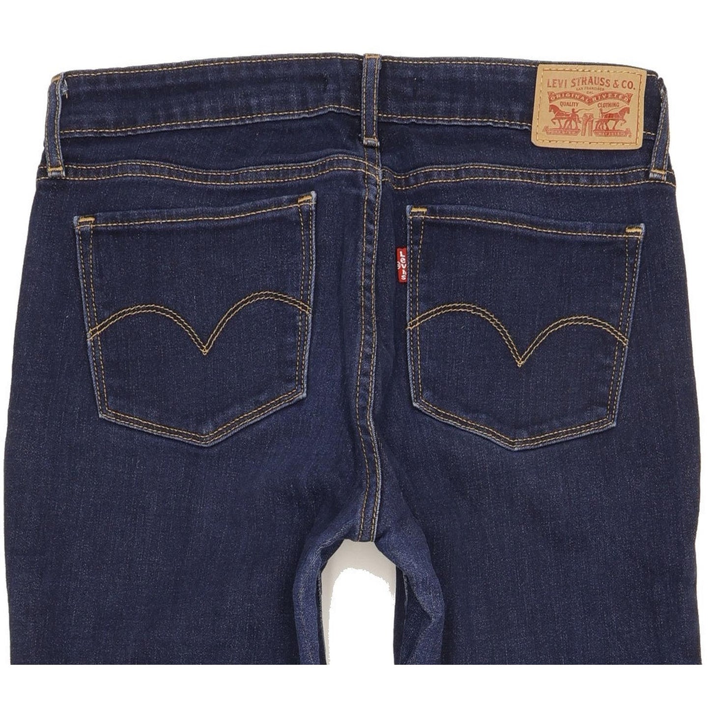 Levi's 712 Women Navy Straight Slim Stretch Jeans W28 L29