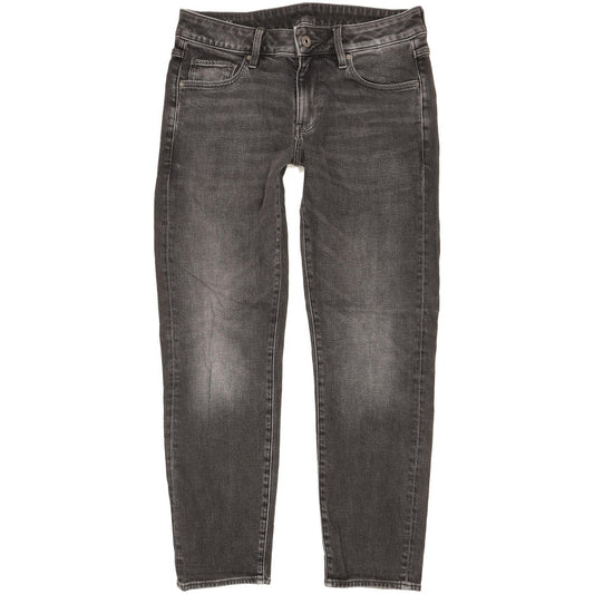 G-Star Kate Women Charcoal Tapered Loose Boyfriend Stretch Jeans W26 L30