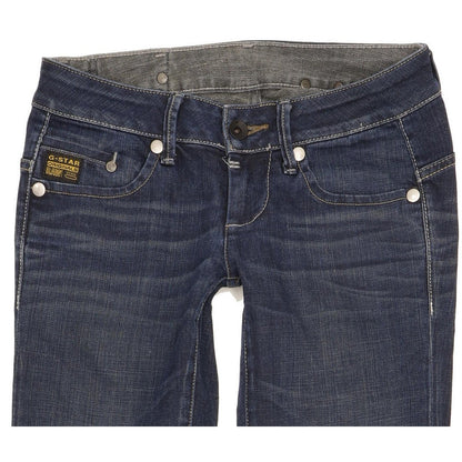 G-Star Midge Women Blue Straight Slim Stretch Jeans W26 L29