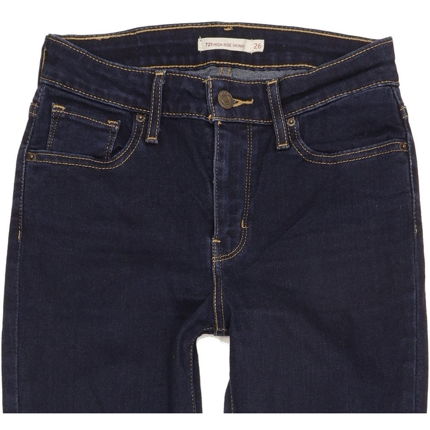 Levi's 721 Women Navy Skinny Slim Stretch Jeans W26 L32