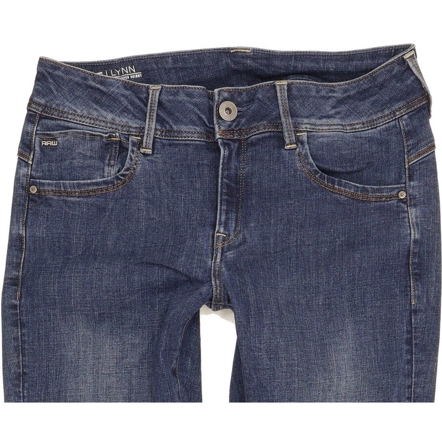 G-Star Lynn Mid Women Blue Skinny Slim Stretch Jeans W32 L29