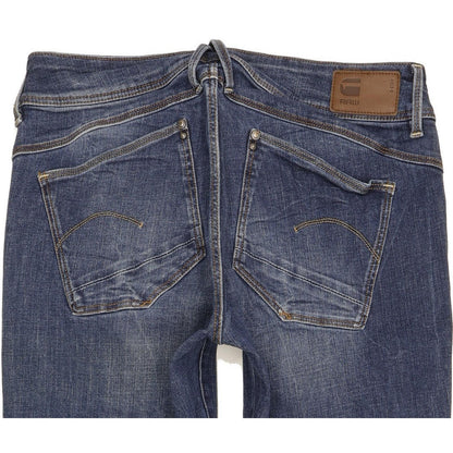 G-Star Lynn Mid Women Blue Skinny Slim Stretch Jeans W32 L29