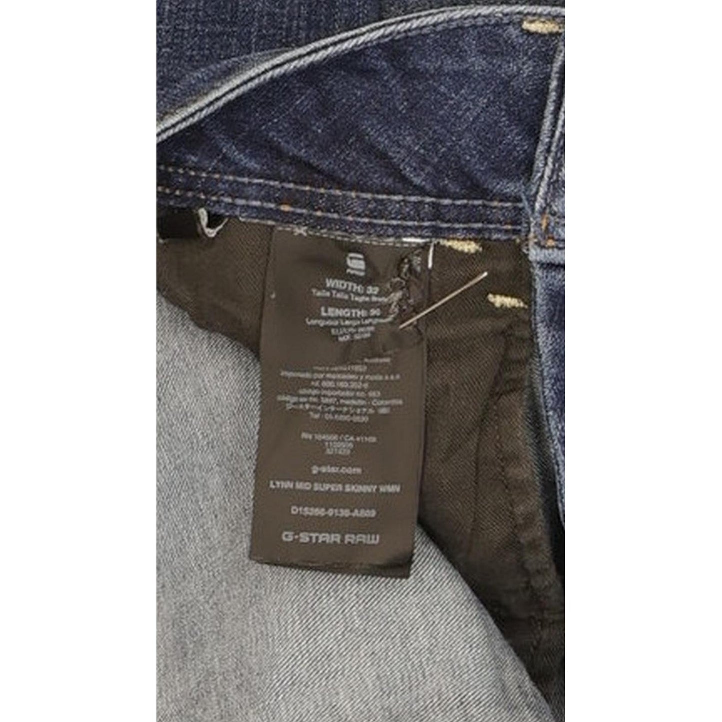 G-Star Lynn Mid Women Blue Skinny Slim Stretch Jeans W32 L29