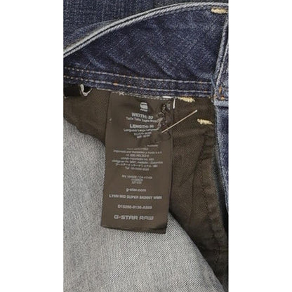 G-Star Lynn Mid Women Blue Skinny Slim Stretch Jeans W32 L29