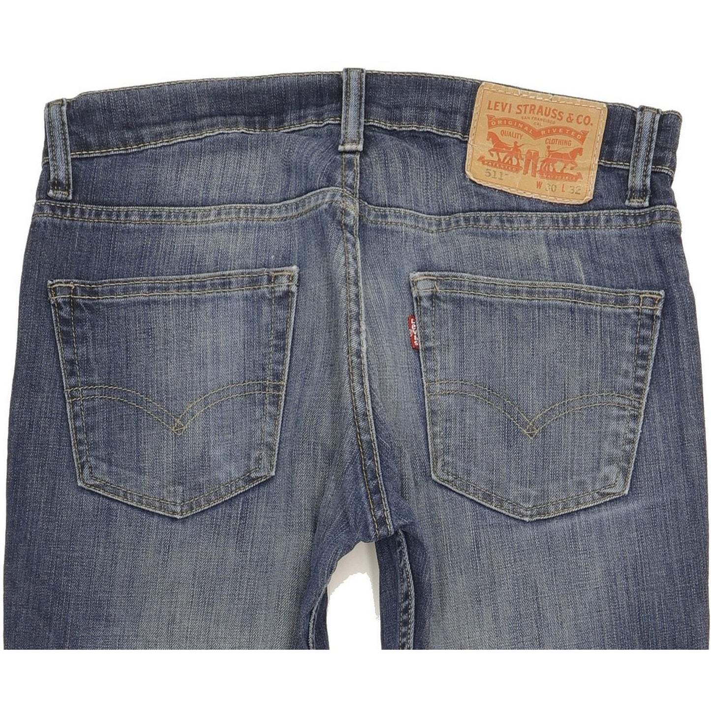 Levi's 511 Men Blue Straight Slim Stretch Jeans W30 L32