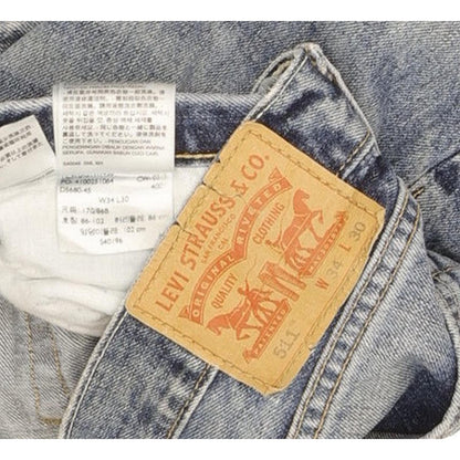 Levi's 511 Men Blue Straight Slim Jeans W34 L29