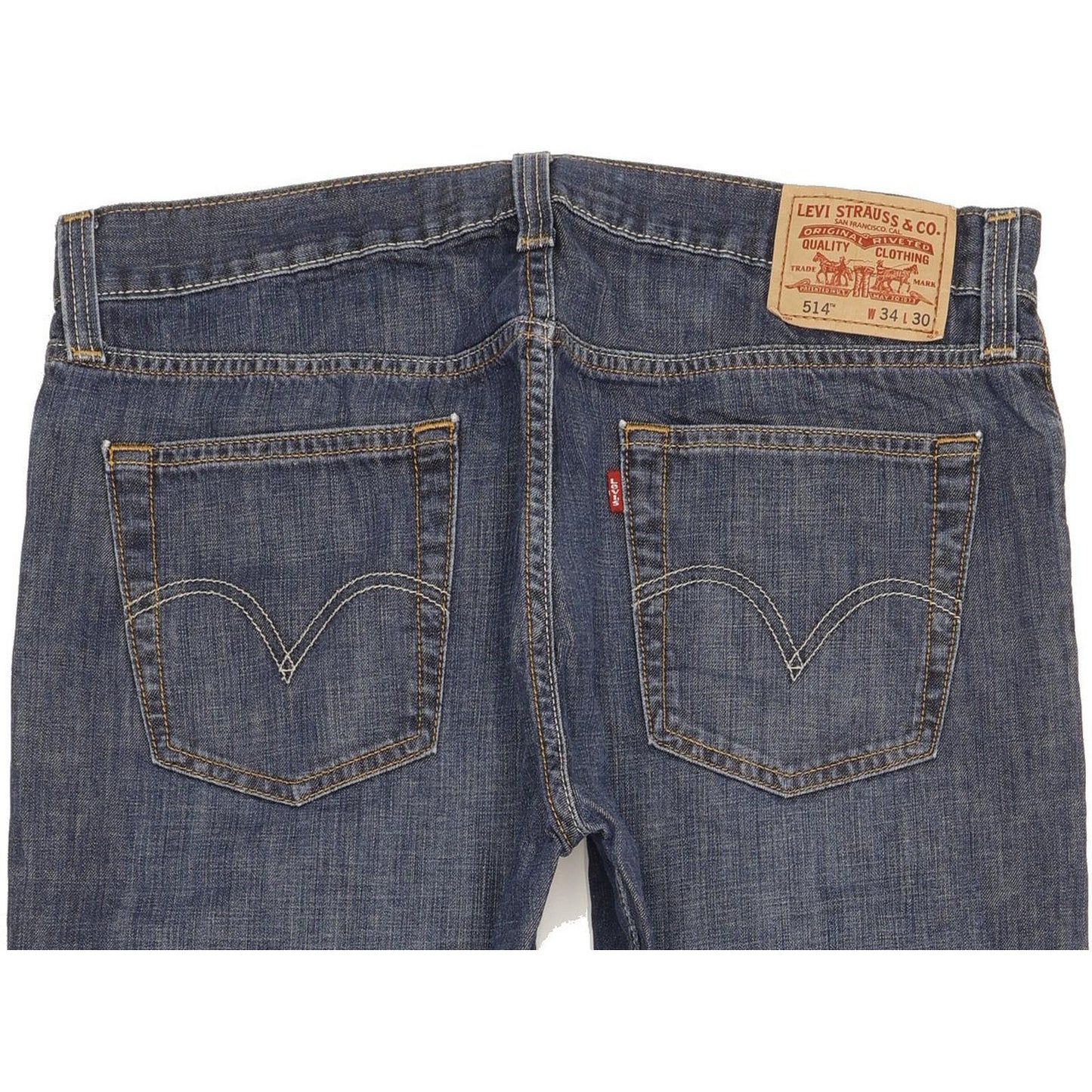 Levi's 514 Men Blue Straight Slim Jeans W34 L30
