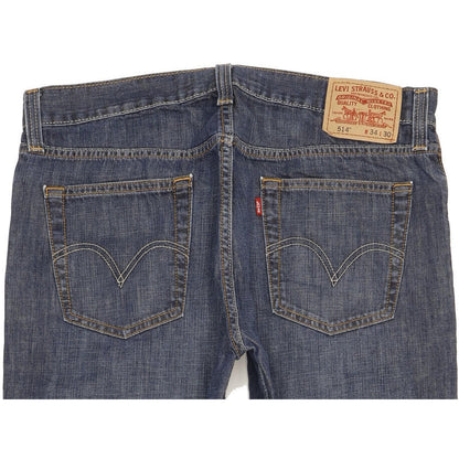 Levi's 514 Men Blue Straight Slim Jeans W34 L30