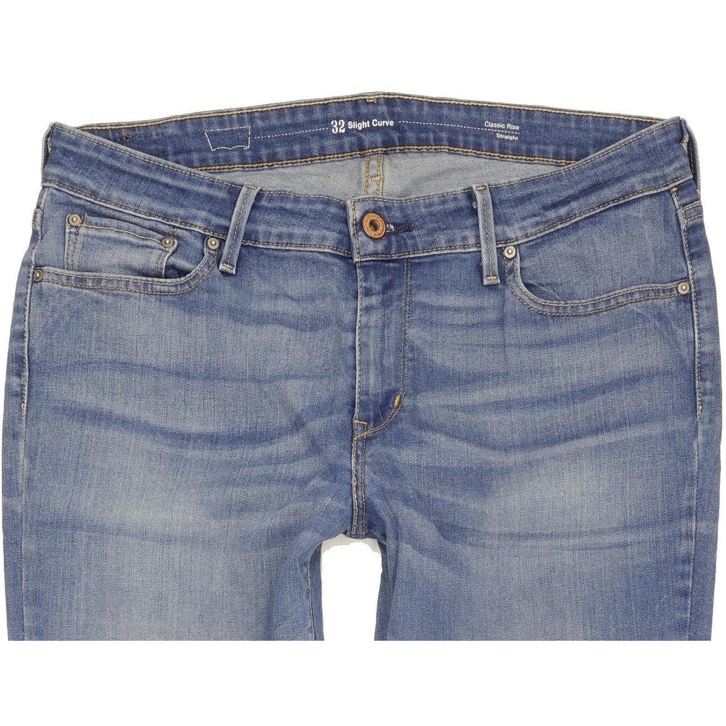 Levi's Slight Curve Women Blue Straight Classic Stretch Jeans W32 L34