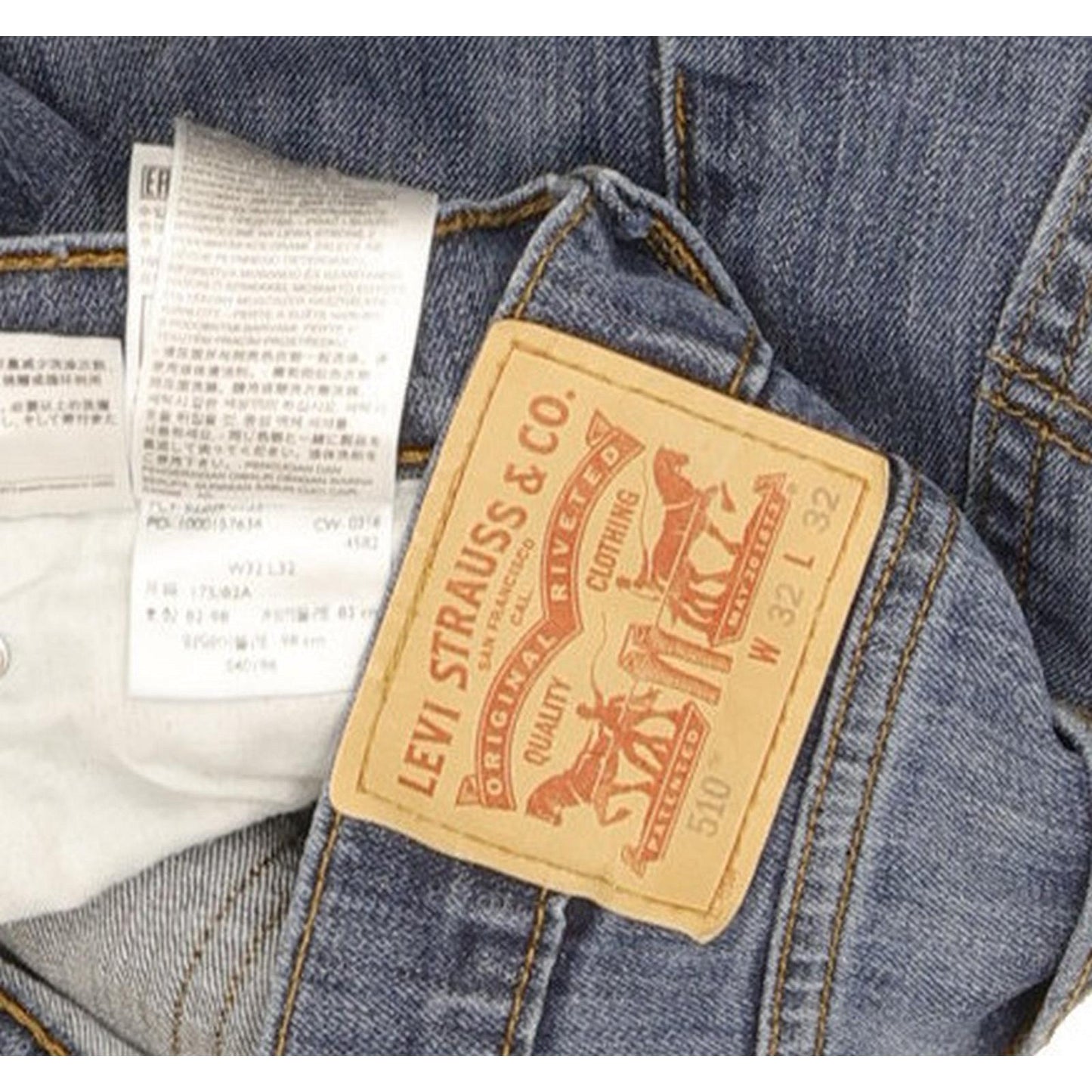 Levi's 510 Men Blue Skinny Slim Stretch Jeans W32 L29