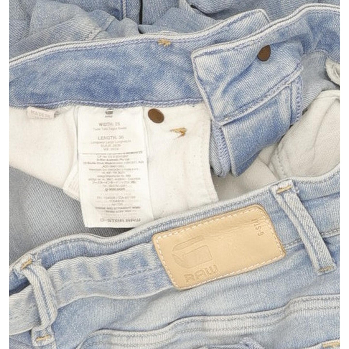 G-Star Midge Women Blue Straight Slim Stretch Jeans W28 L36