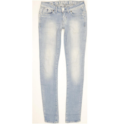 G-Star Corvet Women Blue Straight Slim Stretch Jeans W27 L32