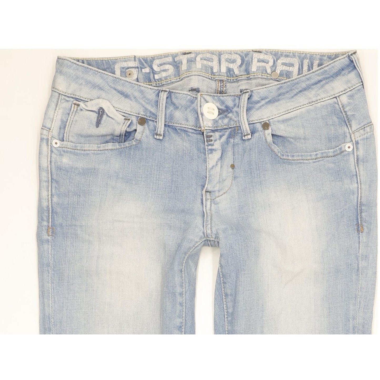 G-Star Corvet Women Blue Straight Slim Stretch Jeans W27 L32