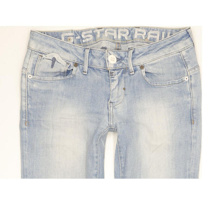 G-Star Corvet Women Blue Straight Slim Stretch Jeans W27 L32