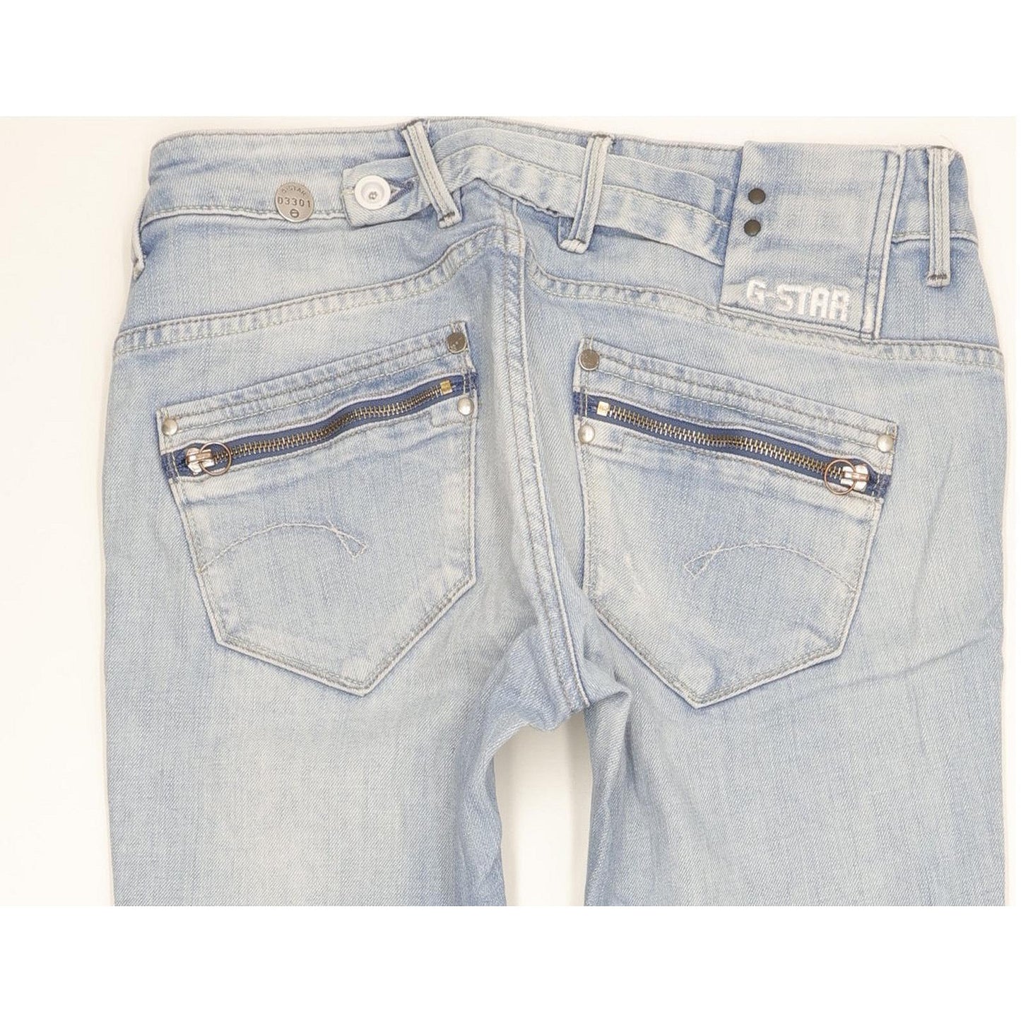 G-Star Corvet Women Blue Straight Slim Stretch Jeans W27 L32