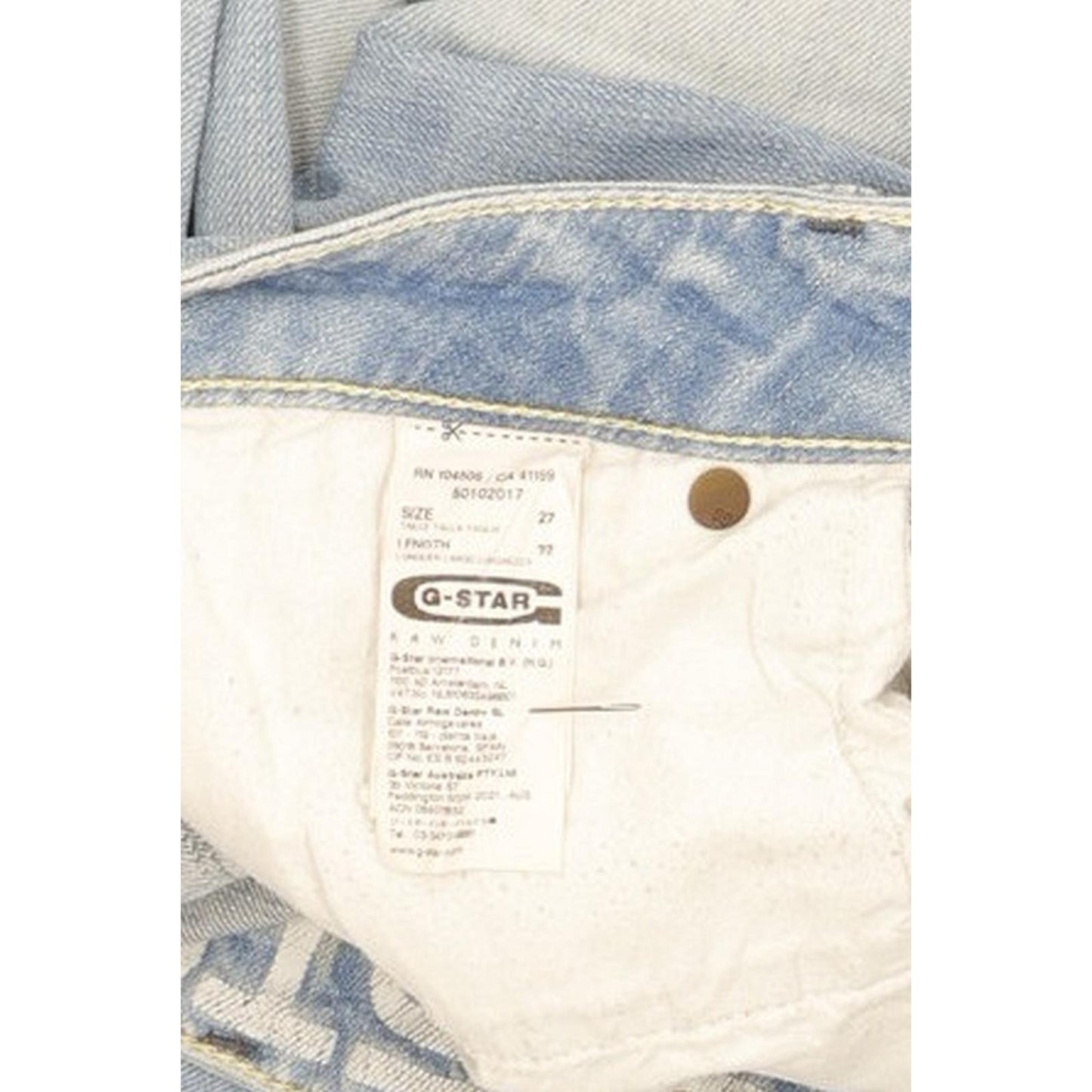 G-Star Corvet Women Blue Straight Slim Stretch Jeans W27 L32