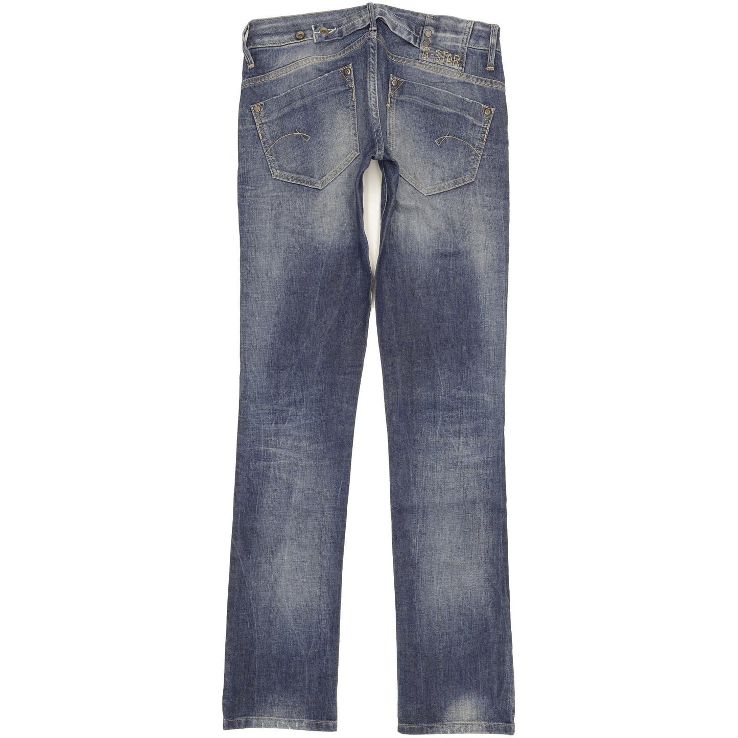 G-Star Women Blue Straight Slim Stretch Jeans W28 L36