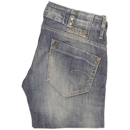 G-Star Women Blue Straight Slim Stretch Jeans W28 L36