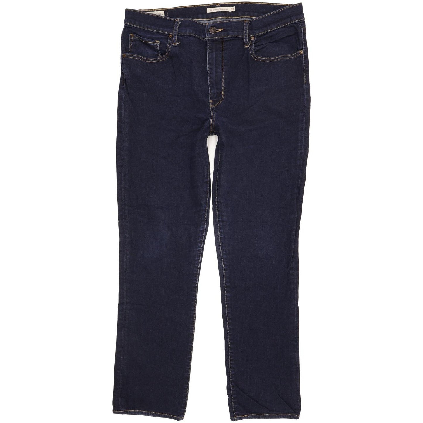 Levi's 724 Men Blue Straight Slim Stretch Jeans W33 L28