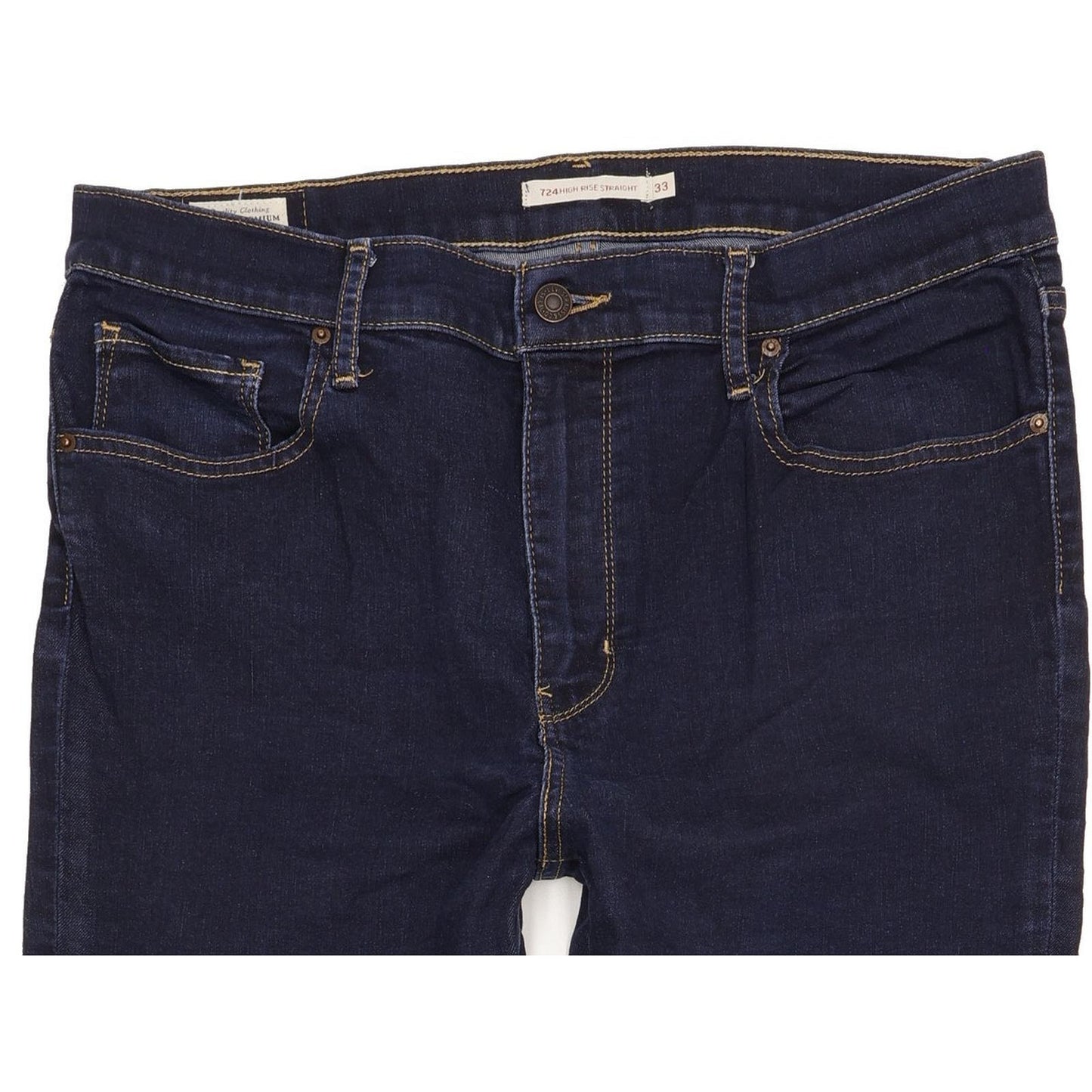 Levi's 724 Men Blue Straight Slim Stretch Jeans W33 L28