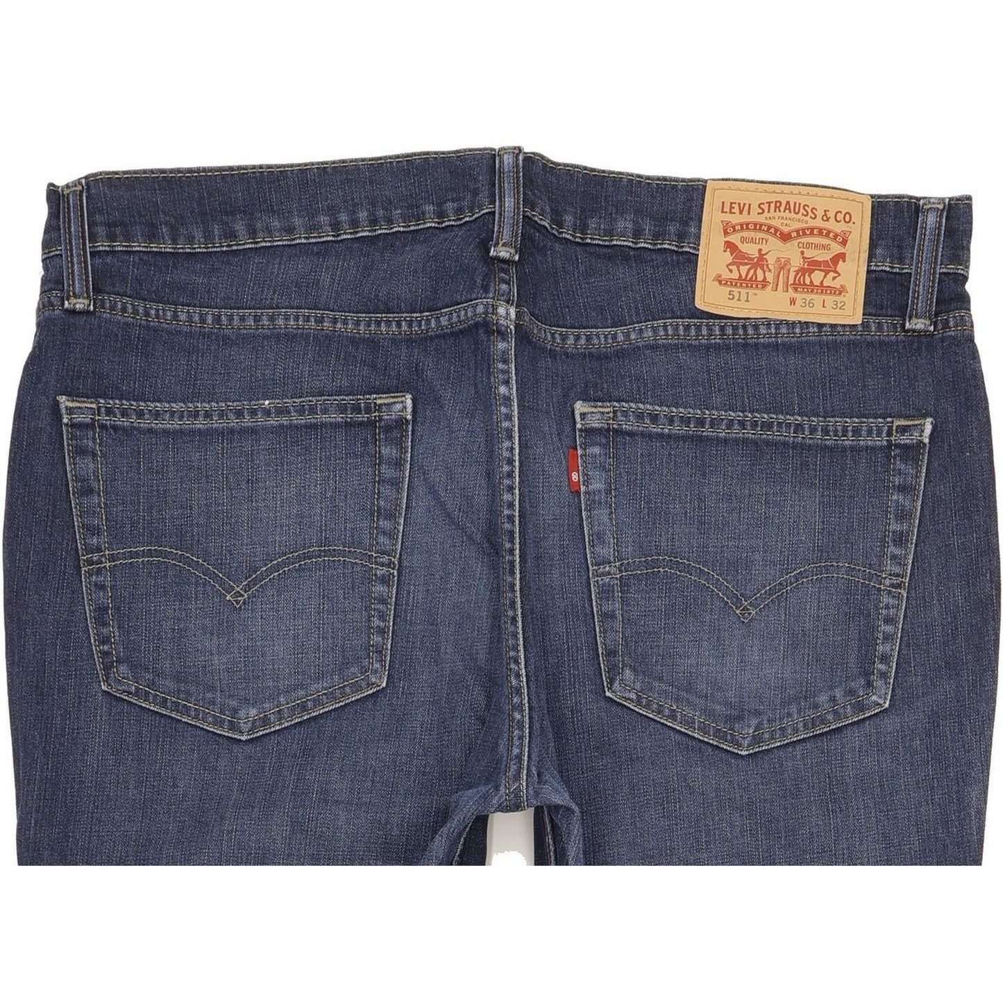 Levi's 511 Men Blue Straight Slim Stretch Jeans W36 L32