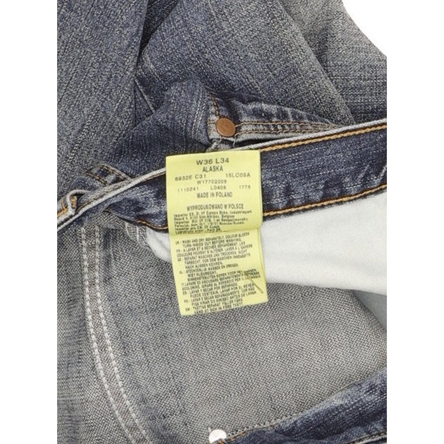 Wrangler Alaska Men Blue Straight Regular Jeans W36 L34