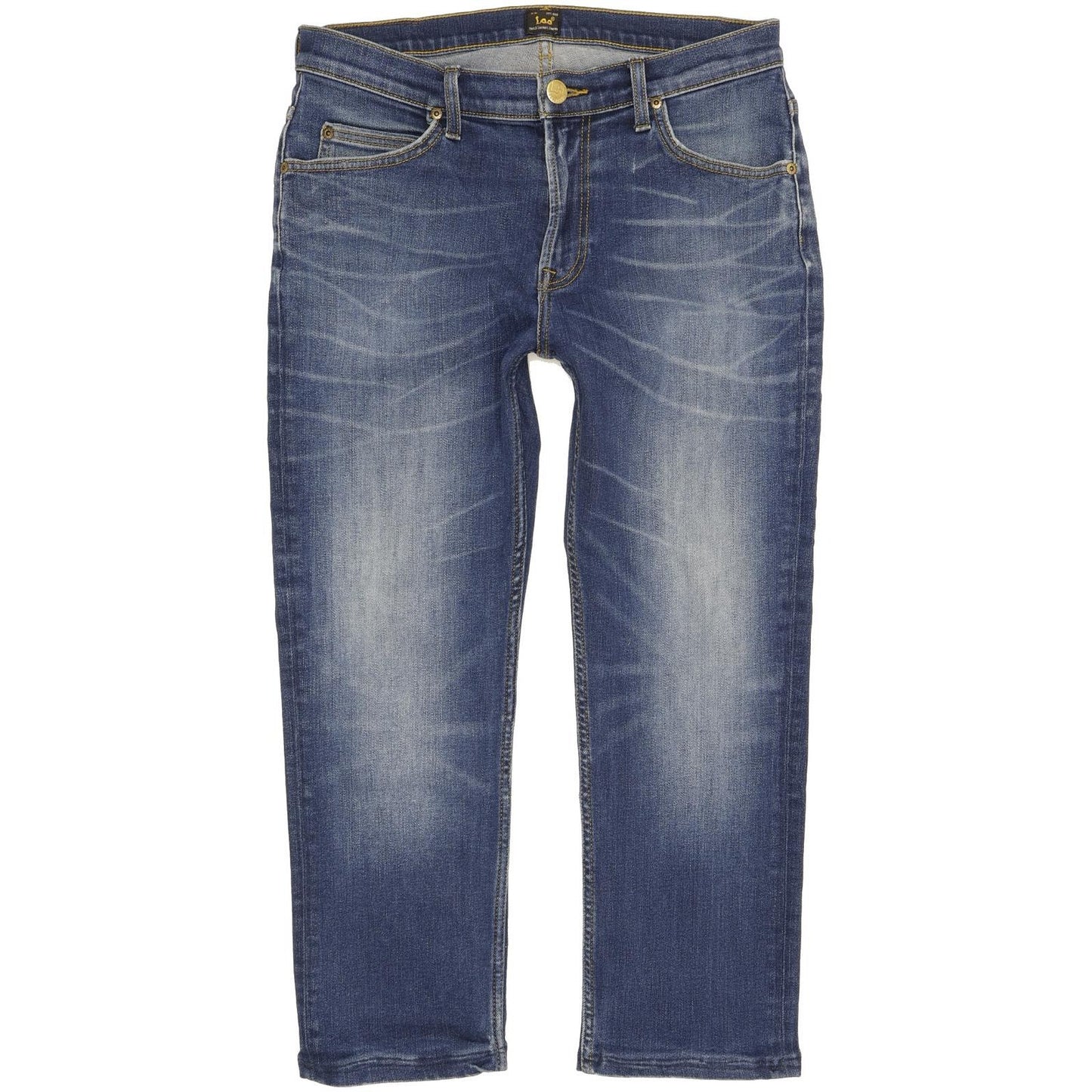 Lee Rider Men Blue Straight Regular Stretch Jeans W32 L24