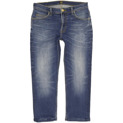 Lee Rider Men Blue Straight Regular Stretch Jeans W32 L24