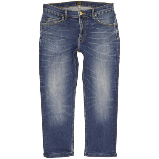 Lee Rider Men Blue Straight Regular Stretch Jeans W32 L24