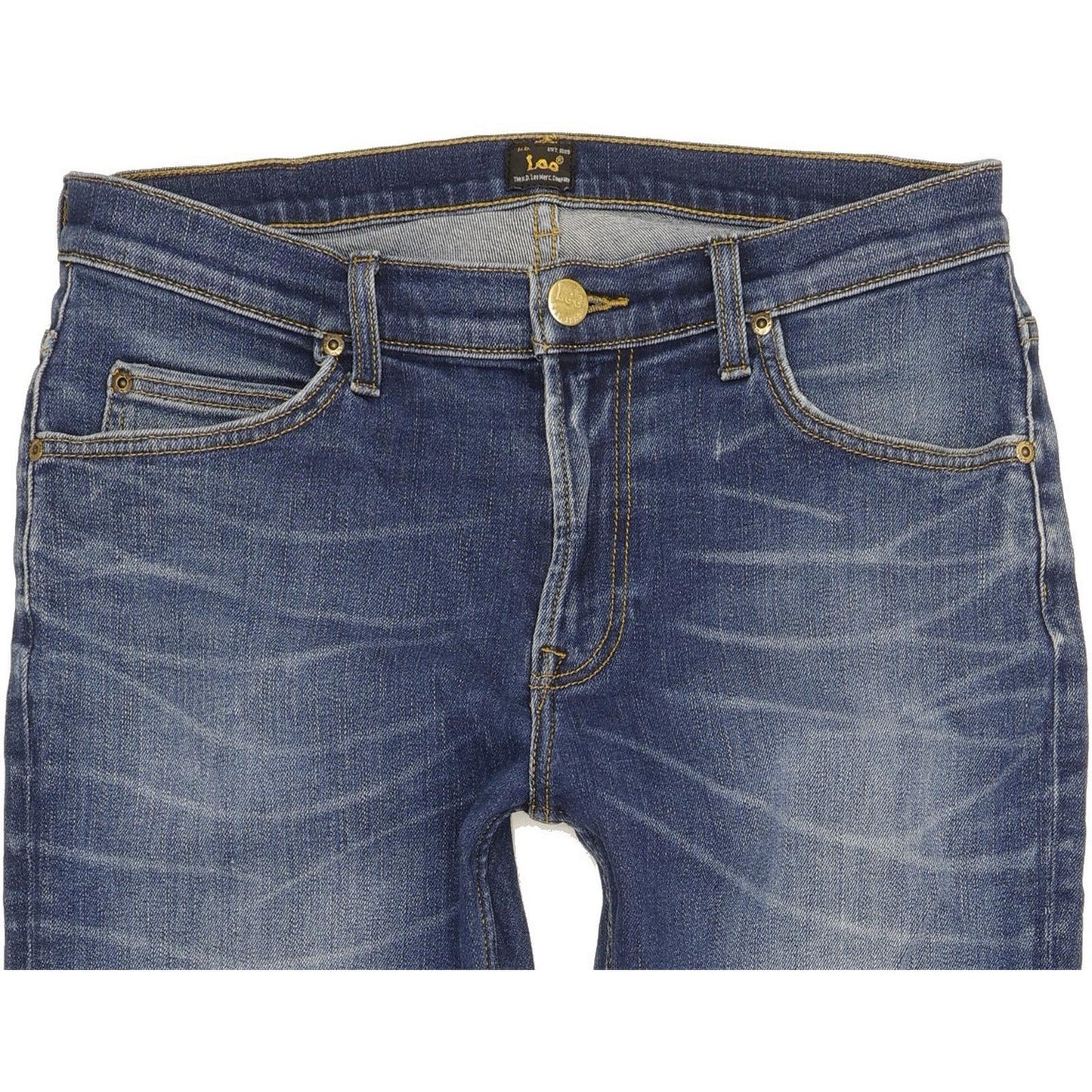 Lee Rider Men Blue Straight Regular Stretch Jeans W32 L24