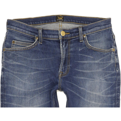 Lee Rider Men Blue Straight Regular Stretch Jeans W32 L24