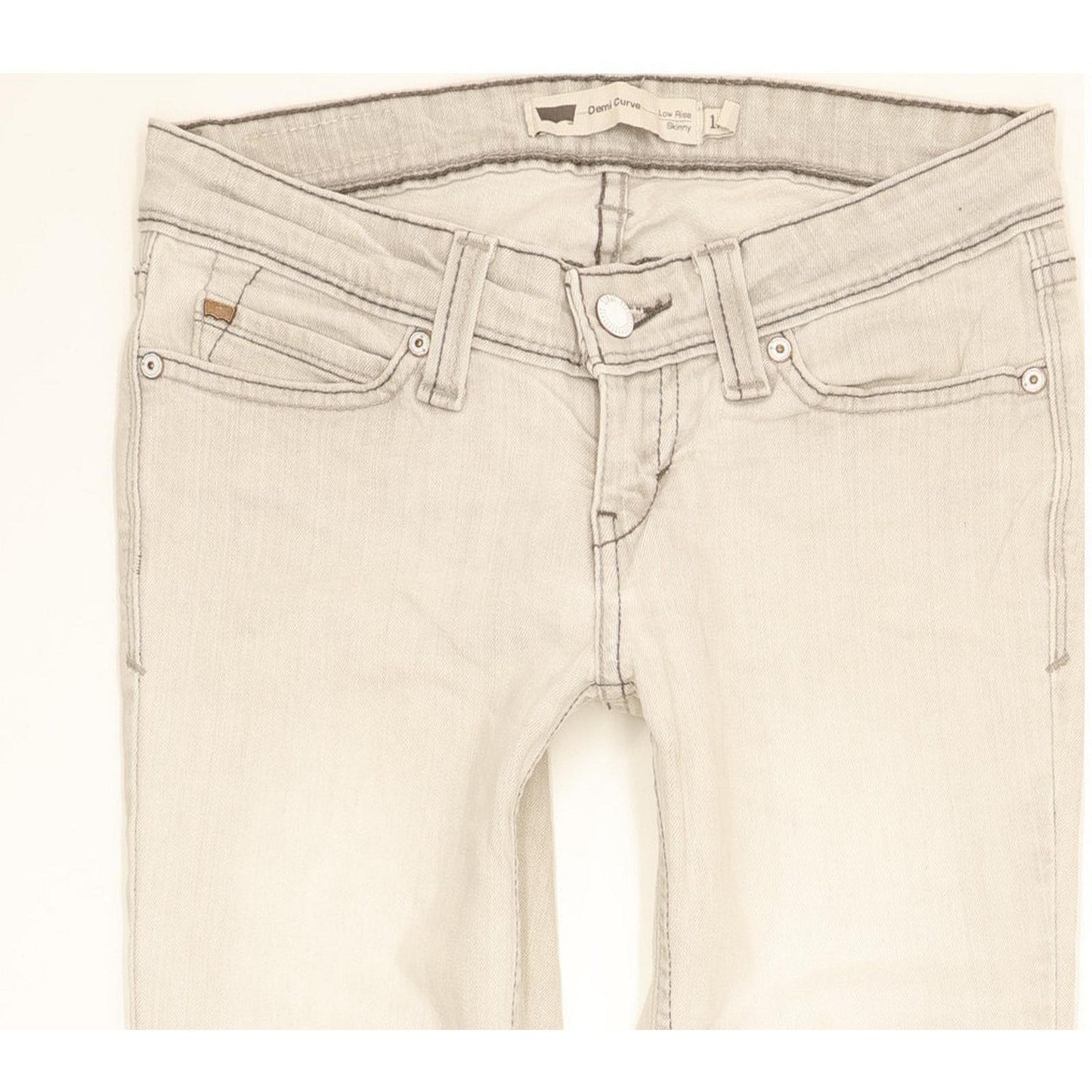Levi's Demi Curve Women Grey Skinny Slim Stretch Jeans W25 L30