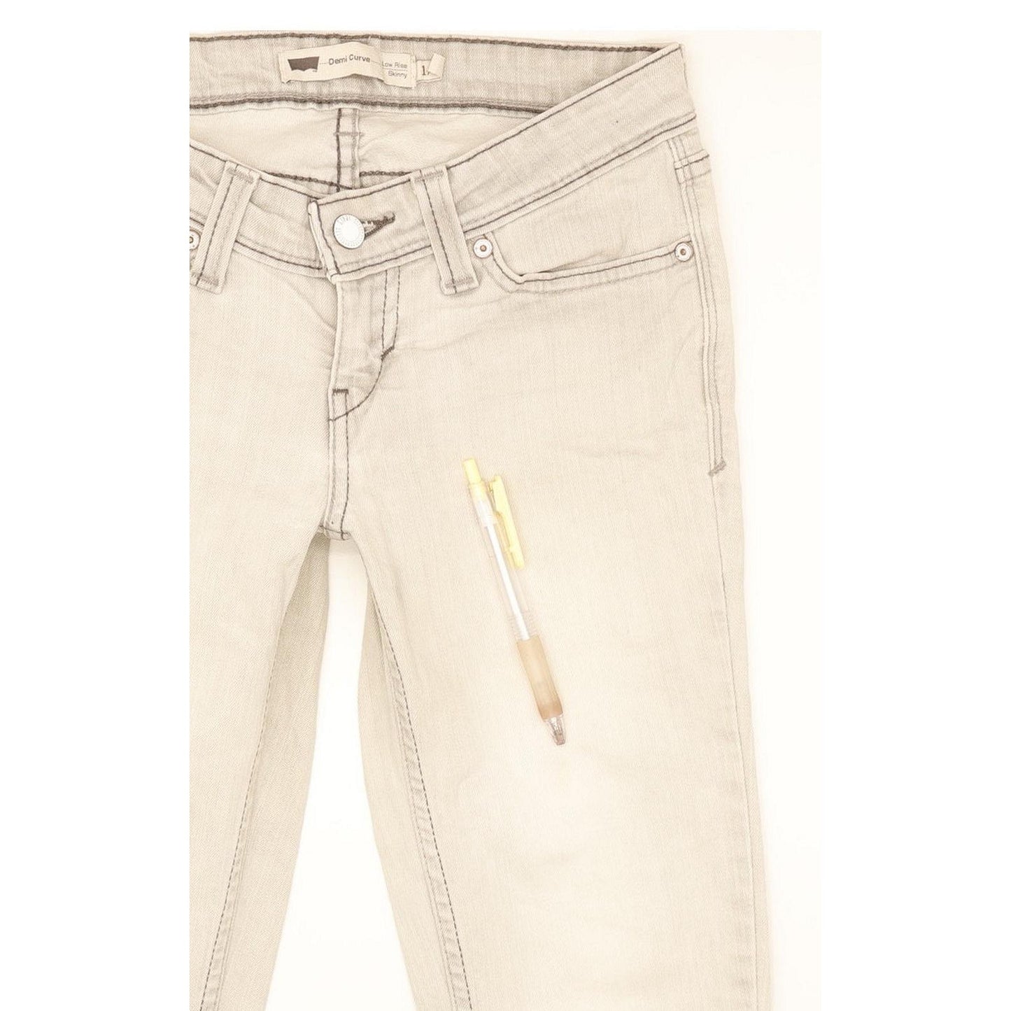 Levi's Demi Curve Women Grey Skinny Slim Stretch Jeans W25 L30
