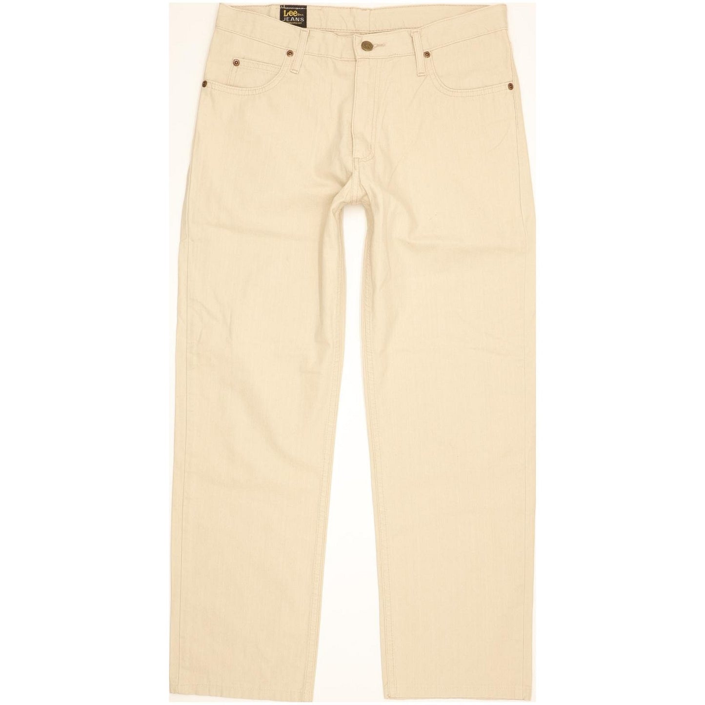 Lee Brooklyn Men Beige Straight Regular Jeans W33 L29