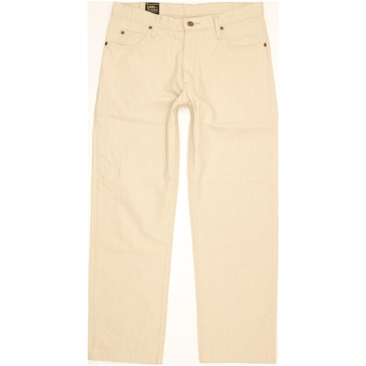 Lee Brooklyn Men Beige Straight Regular Jeans W33 L29