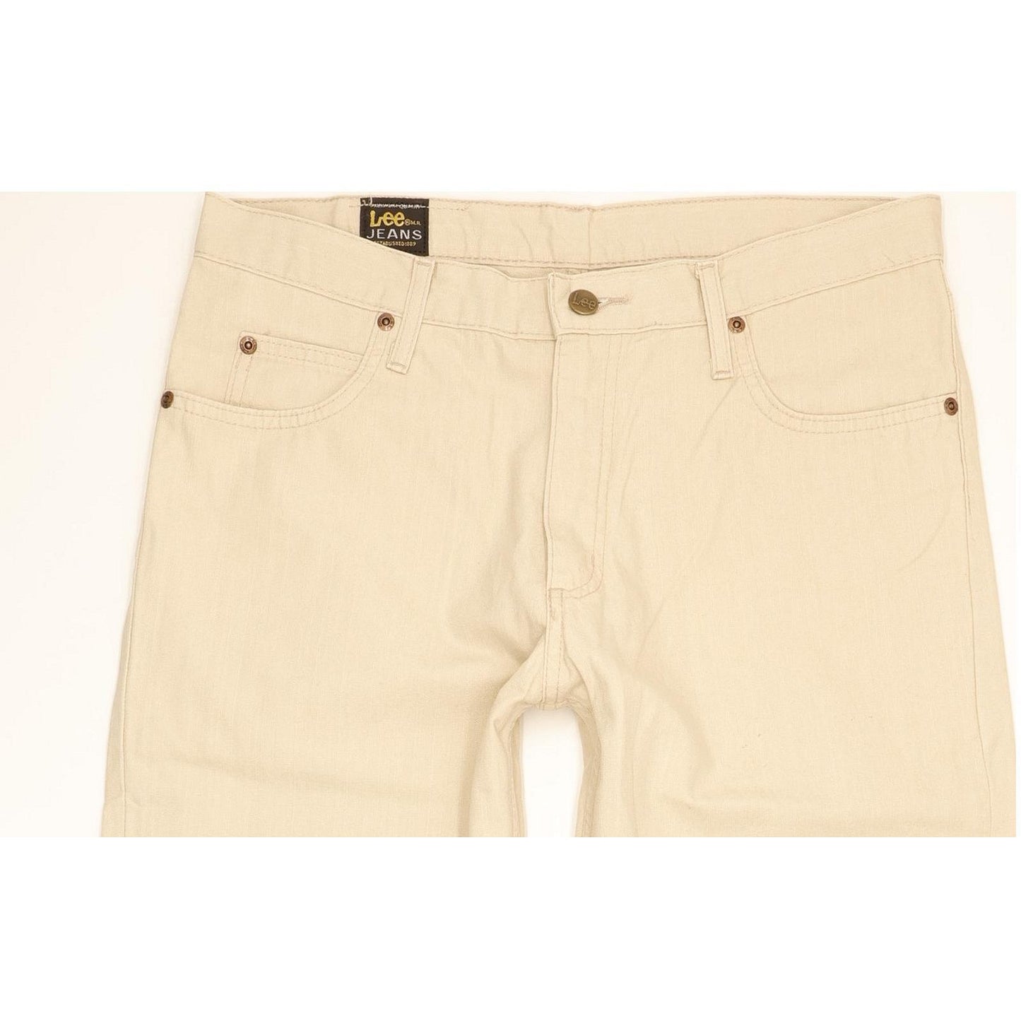 Lee Brooklyn Men Beige Straight Regular Jeans W33 L29