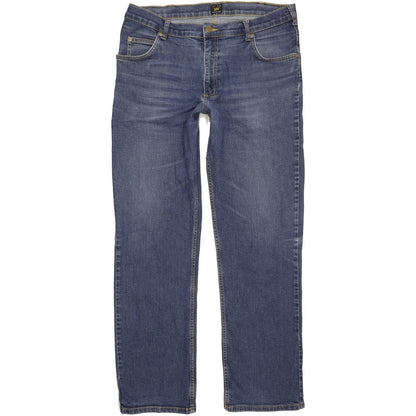 Lee Brooklyn Men Blue Straight Regular Stretch Jeans W38 L33