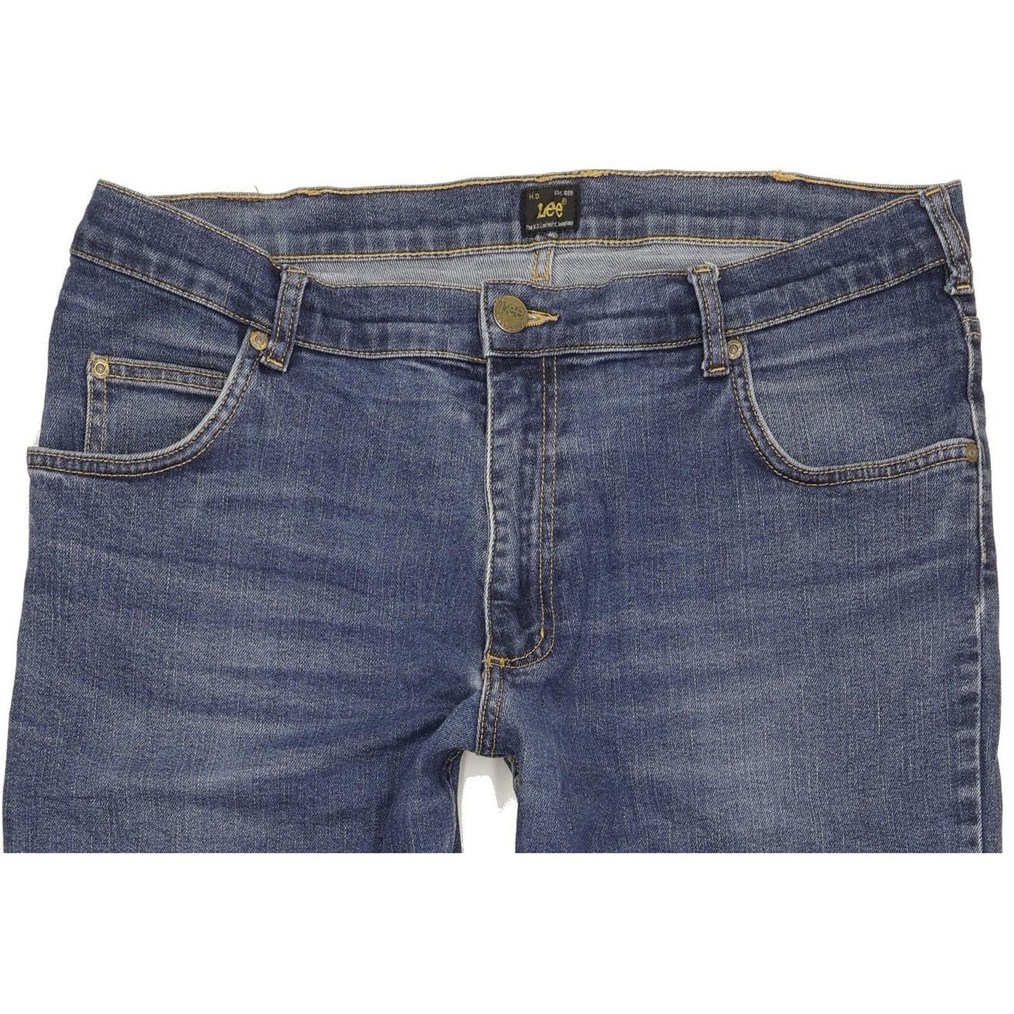 Lee Brooklyn Men Blue Straight Regular Stretch Jeans W38 L33