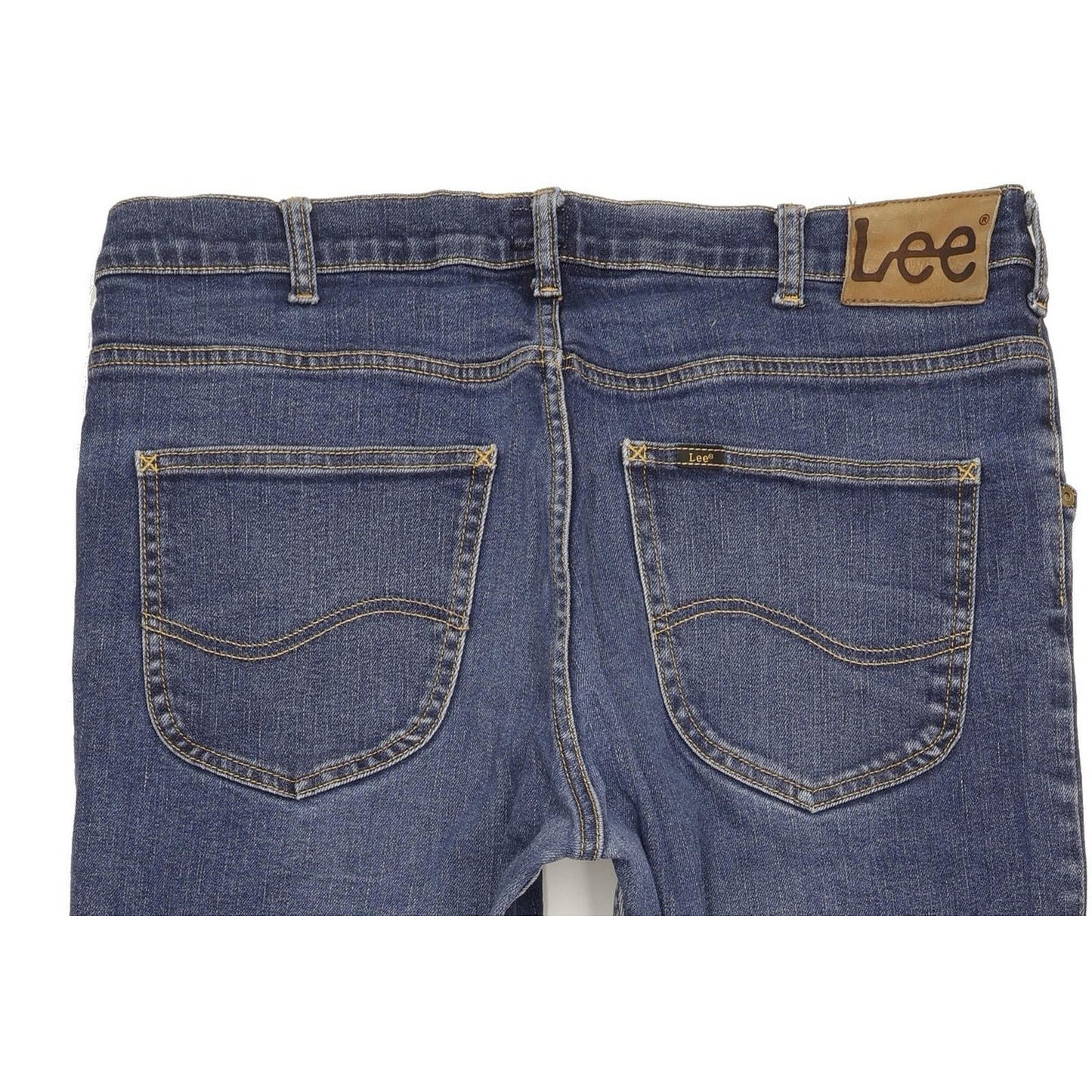 Lee Brooklyn Men Blue Straight Regular Stretch Jeans W38 L33