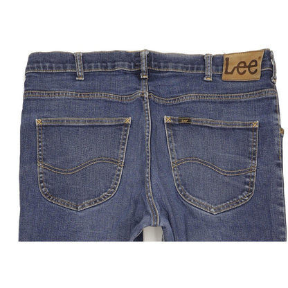 Lee Brooklyn Men Blue Straight Regular Stretch Jeans W38 L33